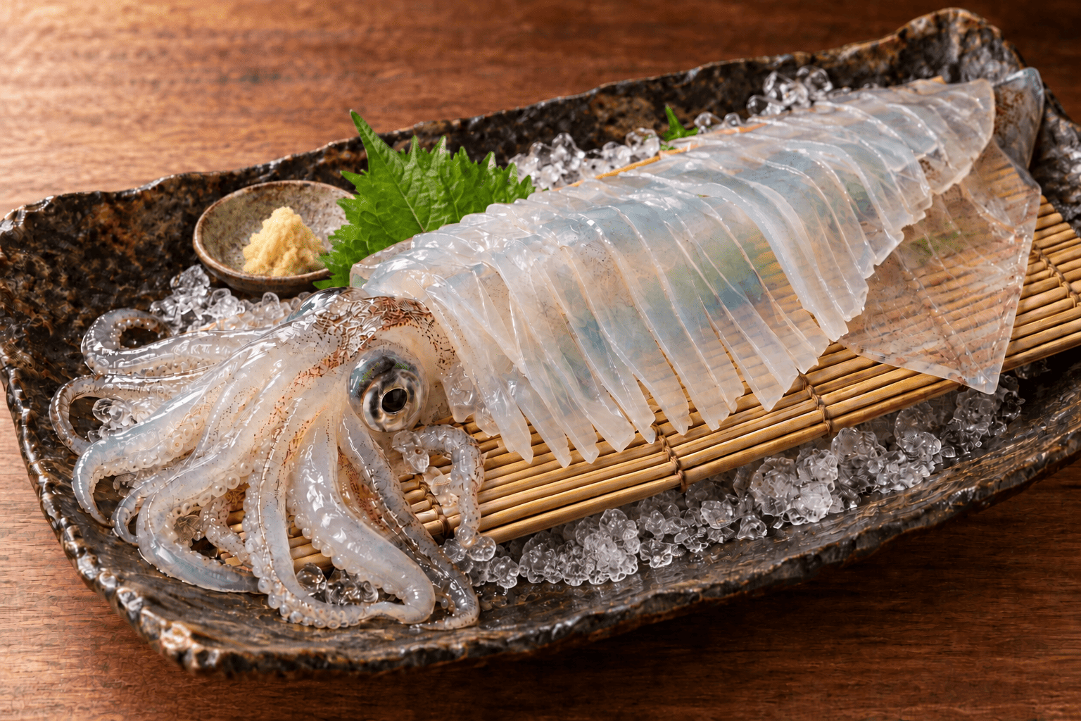 【10月解禁】アオリイカの活き造り｜紀伊乃国屋 本館・別亭